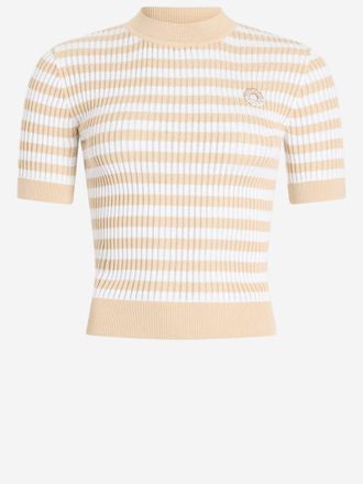 Patou Katoenen Trui Met Gestreept Patroon