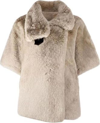Pinko Nieuwe Comodino Jas met Korte Mouwen - Dames - Jassen - Beige - XS - Polyester - Jassen