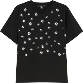 Max Mara Tops, Dames, Zwart, M, Katoen, Cabin Jersey T-shirt