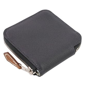 Herm&egrave;s Black Epsom Leather Coin Purse/Coin Case (Pre-Owned)