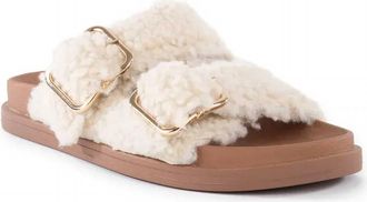 Seychelles Womens Tampa Sandal In Natural Shearling