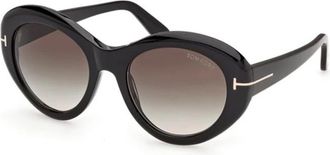 Tom Ford Elodie-02 Zonnebril - Dames - Zonnebrillen - Zwart - 54 MM - Accessoires