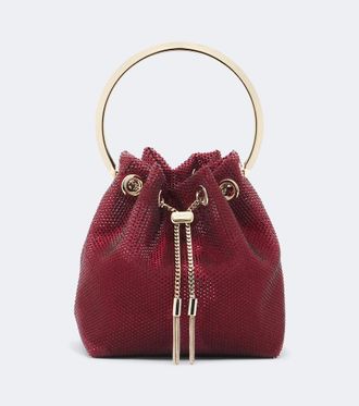 Jimmy Choo London Bon Bon embellished mesh bucket bag