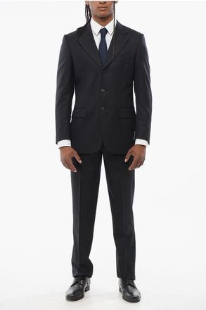 Corneliani CC COLLECTION Extrafine Wool Suit with Flap Pockets size 44
