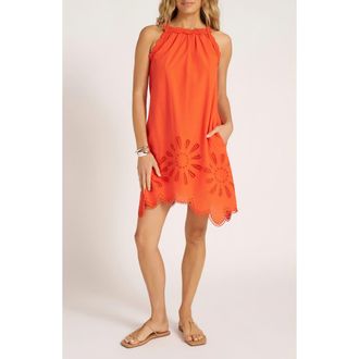 Matty M Cove Embroidered Sleeveless Dress in Tomato at Nordstrom, Size X-Small