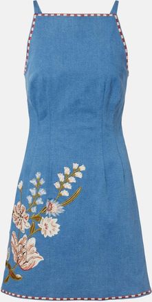 Veronica Beard Chester floral denim minidress