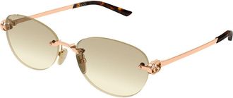 Gucci GG2230SA Asian Fit 004 Womens Sunglasses Gold Size 59 - Free RX Lenses - Free RX Lenses