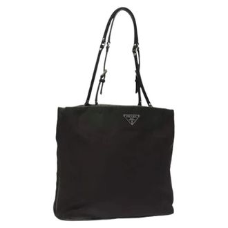 Prada Pre-owned Vintage Handtas - Dames - Vintage Shopper - Bruin - ONE Size - Nylon - Vintage