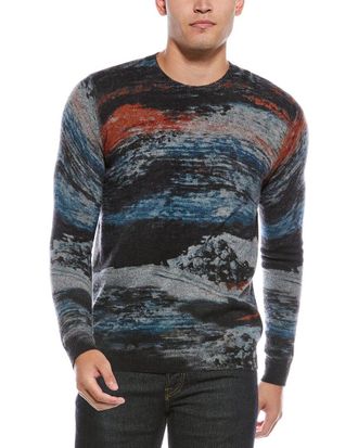 Autumn Cashmere Cotton By Autumn Cashmere Arctic Print Cashmere Crewneck Sweater