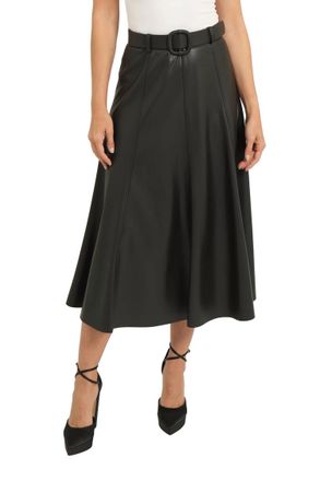 Love Token Mercedes Midi Skirt In Black