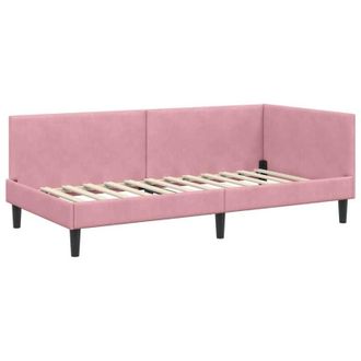 vidaXL Estructura De Cama En Esquina Con Cabecera Rosa 90 Cm X 200 Cm Vidaxl