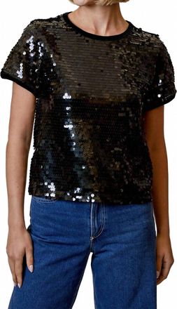 Design History Sequin Tee In Black