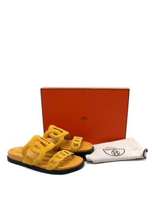 Hermès Yellow Extra Sandals Size 37