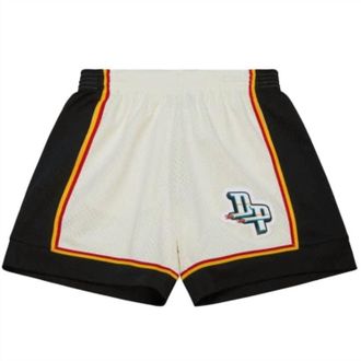 Mitchell & Ness Mens Nba Detroit Pistons Swingman Shorts In Off White Cream