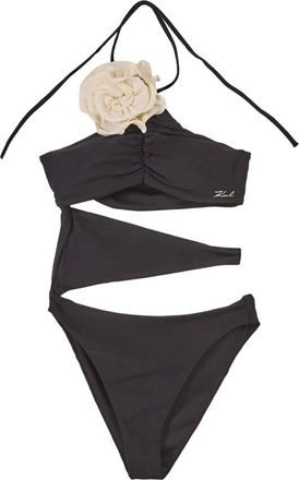 Karl Lagerfeld Donna, Costumi da bagno, Nero, L, new