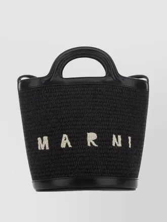 Marni tropicalia micro raffia bucket bag