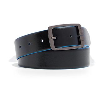 Piquadro Accessoires, unisex, Zwart, ONE Size, Leer, Omkeerbare leren riem