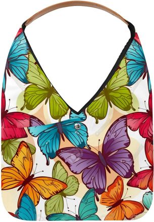 Generic Butterfly Reusable Lightweight Grocery Bags - Foldable Into Compact Pouch, Washable & Sturdy, Multipurpose for Shopping and Travel