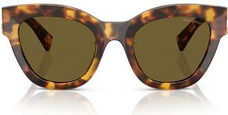 Miu Miu 51mm Butterfly Sunglasses in Blonde Havana at Nordstrom