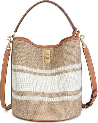 Tiffany & Fred Wool & Leather Bucket Bag