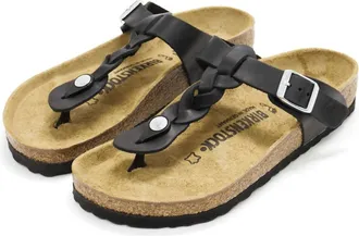 Birkenstock Womens Gizeh Braided Thong Sandals In Black