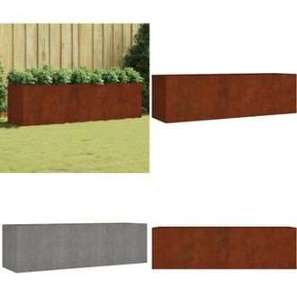 vidaXL Fioriera Rialzata da Giardino 280x80x80 cm in Acciaio Corten - Fioriera rialzata - Acciaio corten