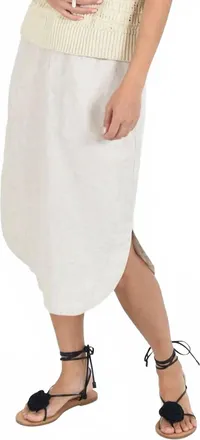 M.Patmos Maggie Midi Skirt In Natural