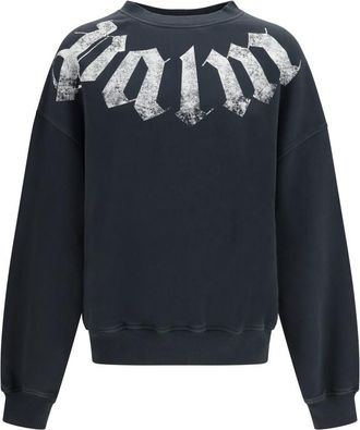 Palm Angels Black Crew Neck Sweatshirt