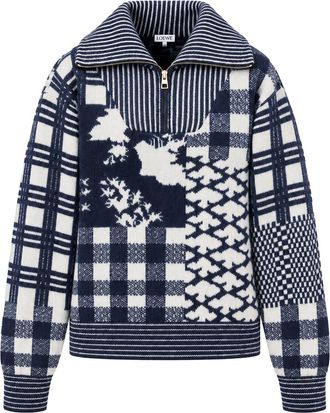 Loewe MID-WEIGHT DOUBLE-FACED WOOL JACQUARD SWEATER - Loewe - Woman