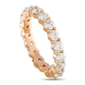 Luxury Bazaar 14K Rose Gold 4.40ct Diamond Eternity Band Ring MF24-043026