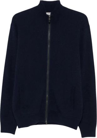 Canali Ronde hals gebreid - Heren - Vesten - Blauw - L - Wol - Truien & Vesten