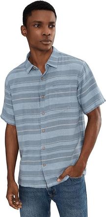 Hurley Oceanside Short Sleeve Mens T Shirt Worker Blue : 2XL, Linen/Rayon