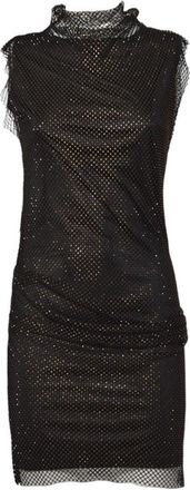 Sportmax Fitted Mini Dress With Textured Mesh Overlay