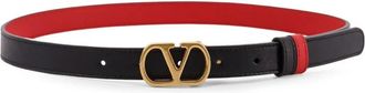 Valentino Garavani VLogo Signature Reversible Riem - Dames - Riemen - Zwart - 85 CM - Leer - Accessoires