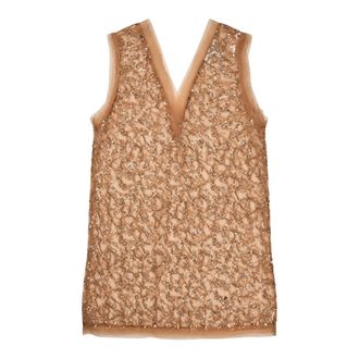 Munthe Mouwloze Top - Dames - Tops - Beige - Maat: XL