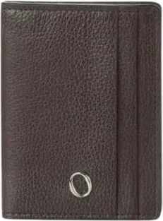 Orciani Portacarte a libro Chevrette - Heren - Portefeuilles - Bruin - ONE Size - Leer - Accessoires