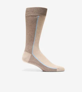 Cole Haan Mens Clocking Dress Crew Socks - Beige