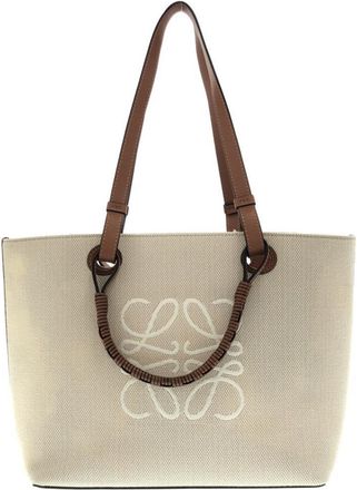 Loewe Canvas Leather Handbag Tote Bag (Pre-Owned)