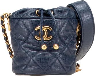 Chanel Pre-owned Stijlvolle Bucket Bag - Dames - Vintage Tas - Blauw - ONE Size - Vintage