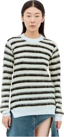Marni Gestreept wollen trui - Dames - Ronde hals truien - Veelkleurig - XS - Wol - Truien & Vesten