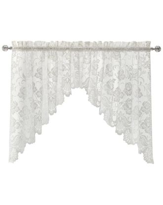 Habitat Limoges Sheer Rod Pocket 72X32 Swag Valance Set