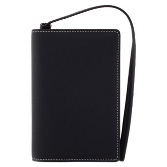Ferragamo Logo Stamp Leather Passport Holder