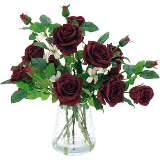 Mark Roberts Roses in Crackle Vase in Red at Nordstrom