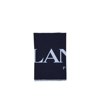 Lanvin Blue Silk Womens Scarf