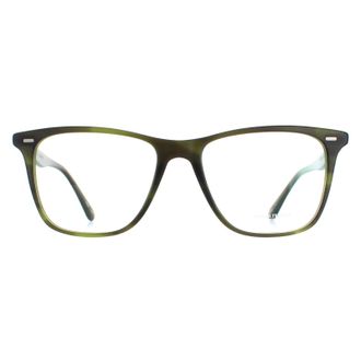 Oliver Peoples Square Mens Semi Matte Emerald Bark Glasses - Green - One Size