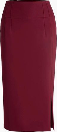 HUGO BOSS Womens Vizena Midi Pencil Skirt - Red - Size: 8/29in/30in