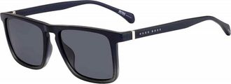 HUGO BOSS Grey Rectangular Mens Sunglasses BOSS 1082/S 026O/IR 54