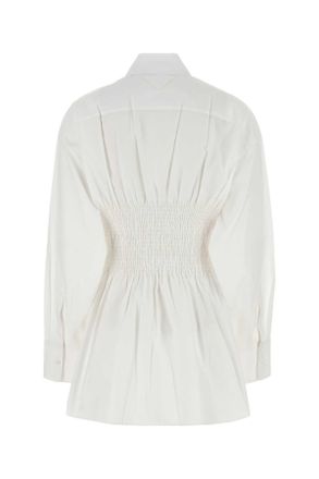 Prada Womens White Poplin Shirt Bianco Co-Trochusniloticus Camicie