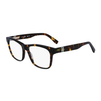 Lacoste Eyeglasses Square Full Rim, Dark Havana Frame And Clear Demo Lenses Lens L2933N230