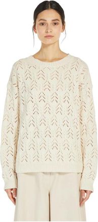 Max Mara Teramo Ronde Hals Trui - Dames - Ronde hals truien - Wit - L - Truien & Vesten